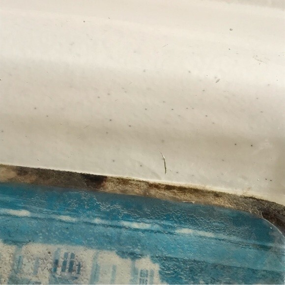 Vintage Glass Photograph Souvenir Ashtray MCM Mid Century Modern 7 In by 5 In - Picture 10 of 11